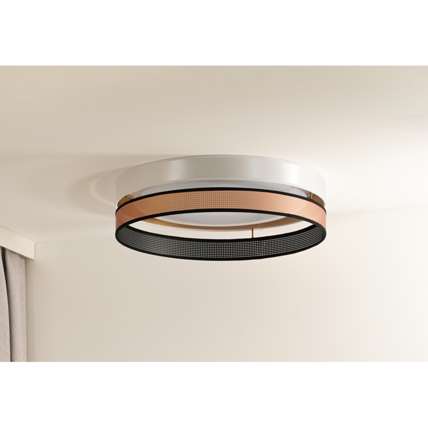 Duolla - LED Stropna svetilka ROLLER DUO SHINY LED/24W/230V pr. 45 cm bela/baker