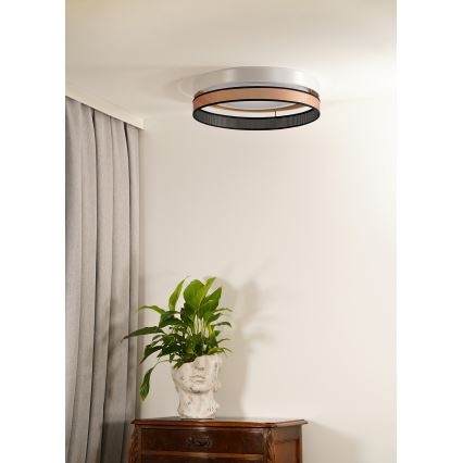 Duolla - LED Stropna svetilka ROLLER DUO SHINY LED/24W/230V pr. 45 cm bela/baker