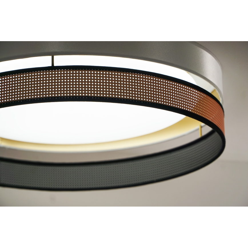 Duolla - LED Stropna svetilka ROLLER DUO SHINY LED/24W/230V pr. 45 cm bela/baker
