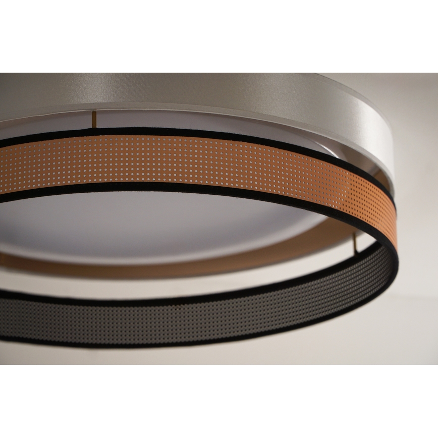 Duolla - LED Stropna svetilka ROLLER DUO SHINY LED/24W/230V pr. 45 cm bela/baker