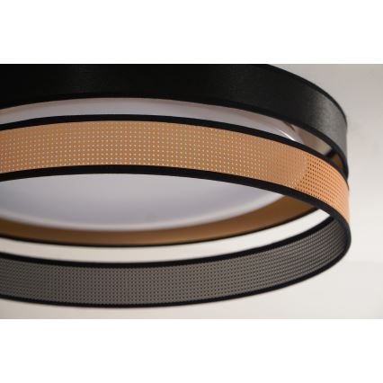 Duolla - LED Stropna svetilka ROLLER DUO SHINY LED/24W/230V pr. 45 cm črna/baker
