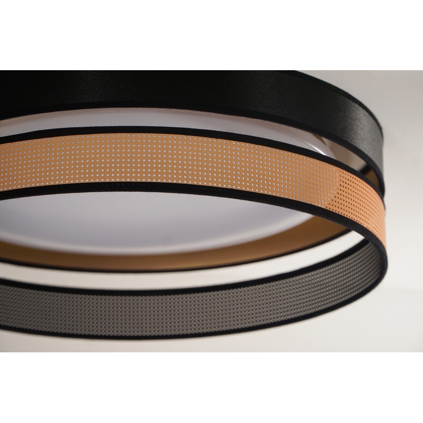 Duolla - LED Stropna svetilka ROLLER DUO SHINY LED/24W/230V pr. 45 cm črna/baker