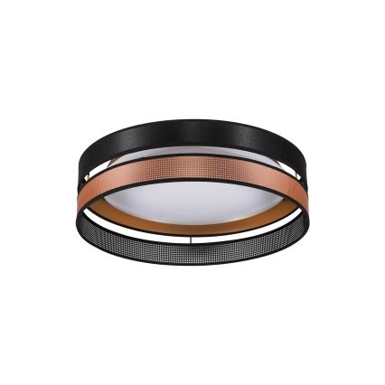 Duolla - LED Stropna svetilka ROLLER DUO SHINY LED/24W/230V pr. 45 cm črna/baker