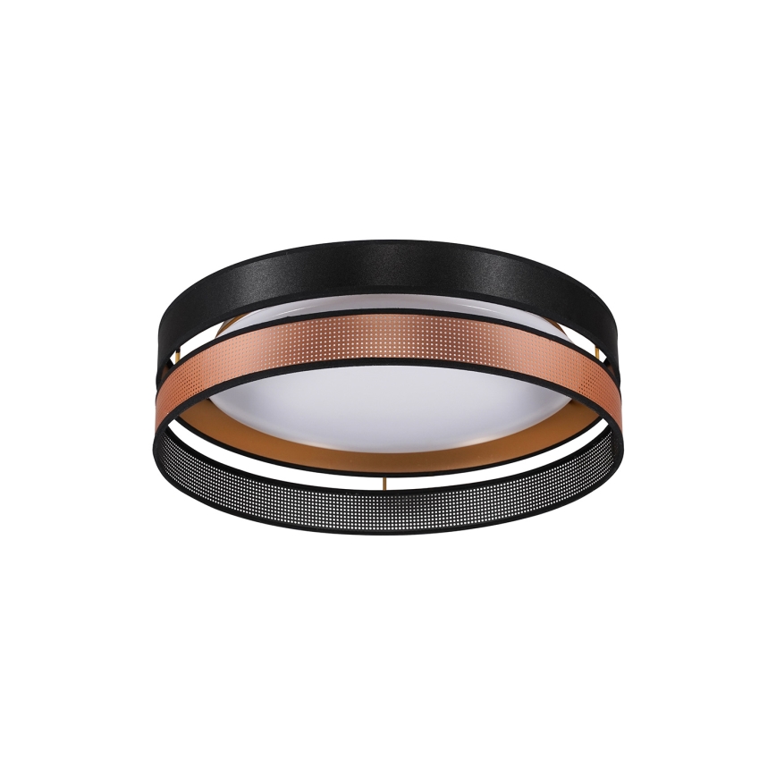Duolla - LED Stropna svetilka ROLLER DUO SHINY LED/24W/230V pr. 45 cm črna/baker