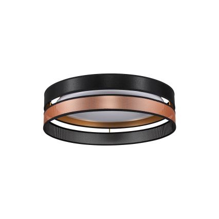 Duolla - LED Stropna svetilka ROLLER DUO SHINY LED/24W/230V pr. 45 cm črna/baker
