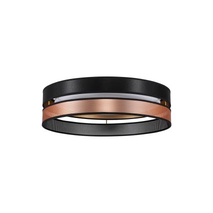 Duolla - LED Stropna svetilka ROLLER DUO SHINY LED/24W/230V pr. 45 cm črna/baker