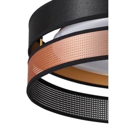 Duolla - LED Stropna svetilka ROLLER DUO SHINY LED/24W/230V pr. 45 cm črna/baker