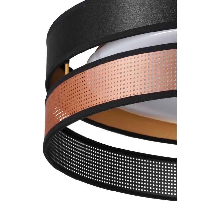 Duolla - LED Stropna svetilka ROLLER DUO SHINY LED/24W/230V pr. 45 cm črna/baker