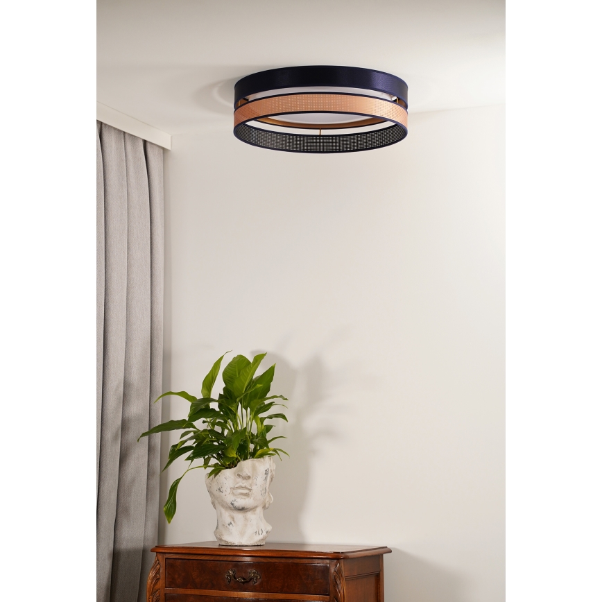 Duolla - LED Stropna svetilka ROLLER DUO SHINY LED/24W/230V pr. 45 cm modra/baker
