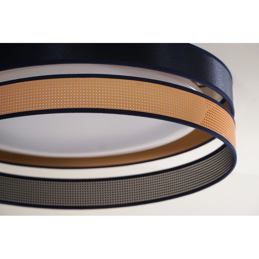 Duolla - LED Stropna svetilka ROLLER DUO SHINY LED/24W/230V pr. 45 cm modra/baker