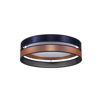 Duolla - LED Stropna svetilka ROLLER DUO SHINY LED/24W/230V pr. 45 cm modra/baker