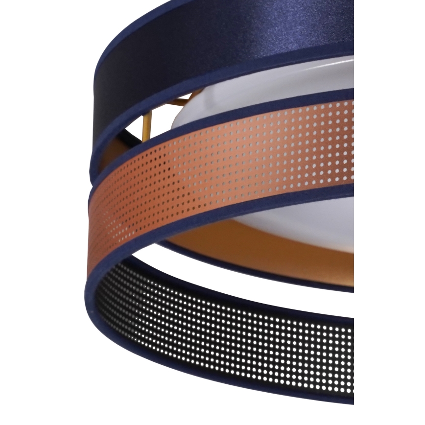 Duolla - LED Stropna svetilka ROLLER DUO SHINY LED/24W/230V pr. 45 cm modra/baker