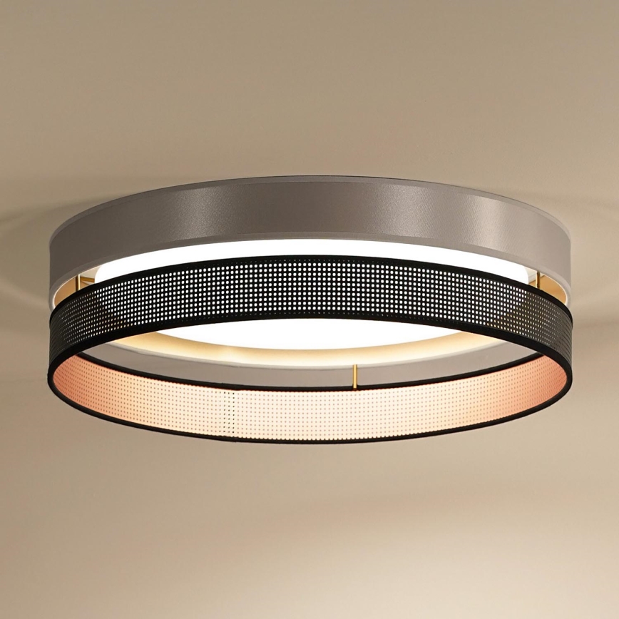 Duolla - LED Stropna svetilka ROLLER DUO SHINY LED/24W/230V pr. 45 cm srebrna/črna