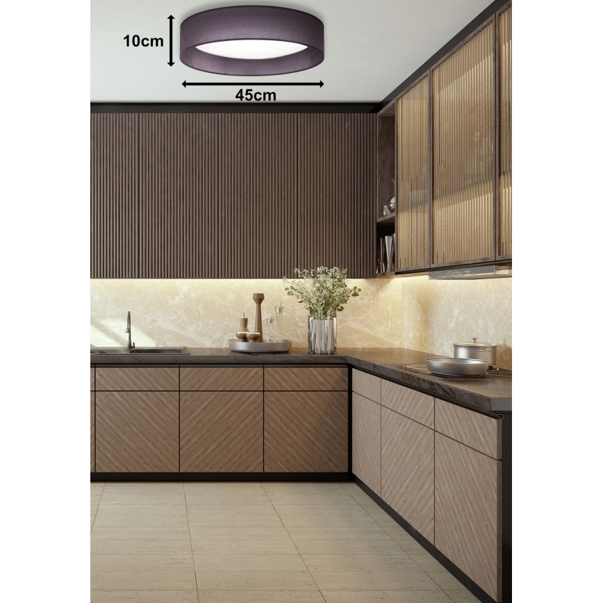 Duolla - LED Stropna svetilka ROLLER LED/24W/230V pr. 45 cm antracit