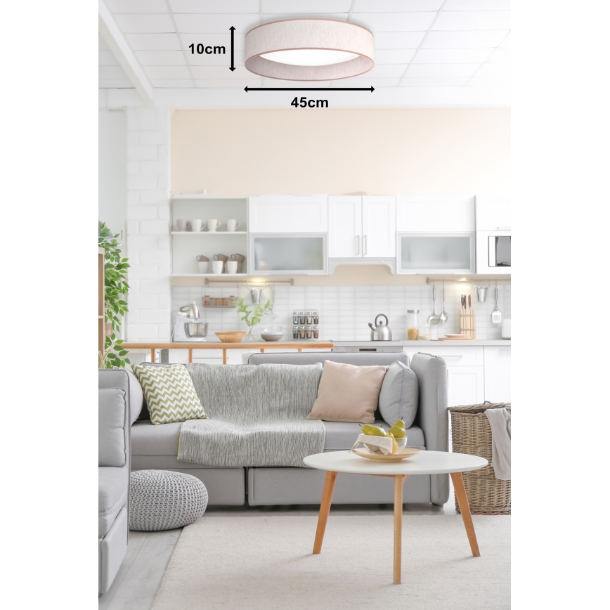 Duolla - LED Stropna svetilka ROLLER LED/24W/230V pr. 45 cm bež