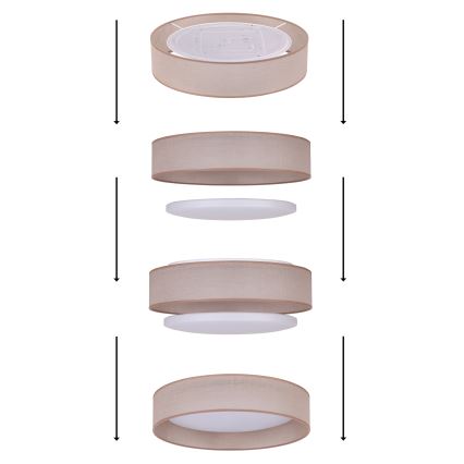 Duolla - LED Stropna svetilka ROLLER LED/24W/230V pr. 45 cm bež