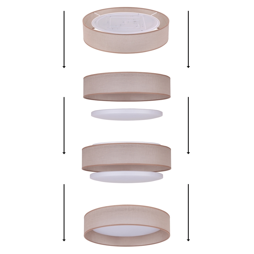 Duolla - LED Stropna svetilka ROLLER LED/24W/230V pr. 45 cm bež
