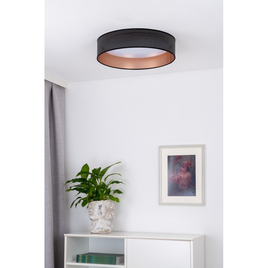 Duolla - LED Stropna svetilka ROLLER LED/24W/230V pr. 45 cm črna/baker