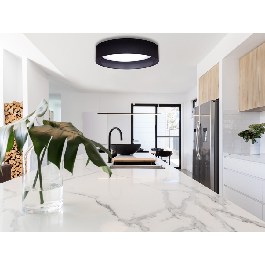 Duolla - LED Stropna svetilka ROLLER LED/24W/230V pr. 45 cm črna