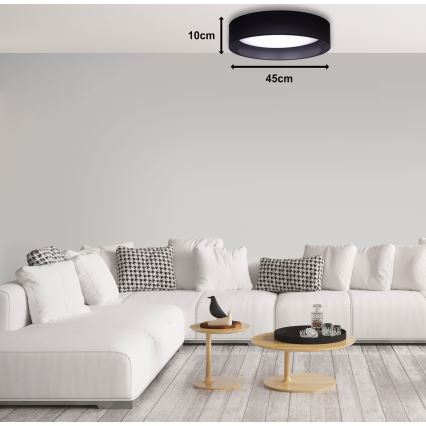 Duolla - LED Stropna svetilka ROLLER LED/24W/230V pr. 45 cm črna