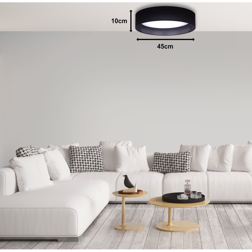 Duolla - LED Stropna svetilka ROLLER LED/24W/230V pr. 45 cm črna