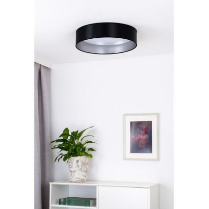 Duolla - LED Stropna svetilka ROLLER LED/24W/230V pr. 45 cm črna/srebrna