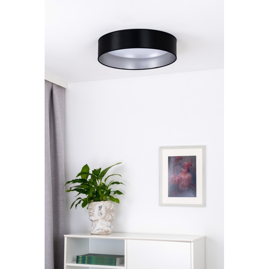 Duolla - LED Stropna svetilka ROLLER LED/24W/230V pr. 45 cm črna/srebrna