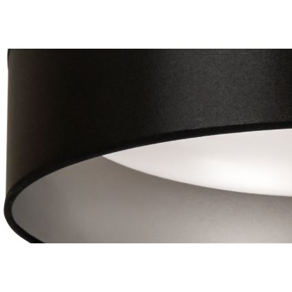 Duolla - LED Stropna svetilka ROLLER LED/24W/230V pr. 45 cm črna/srebrna