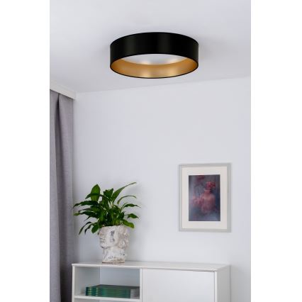 Duolla - LED Stropna svetilka ROLLER LED/24W/230V pr. 45 cm črna/zlata