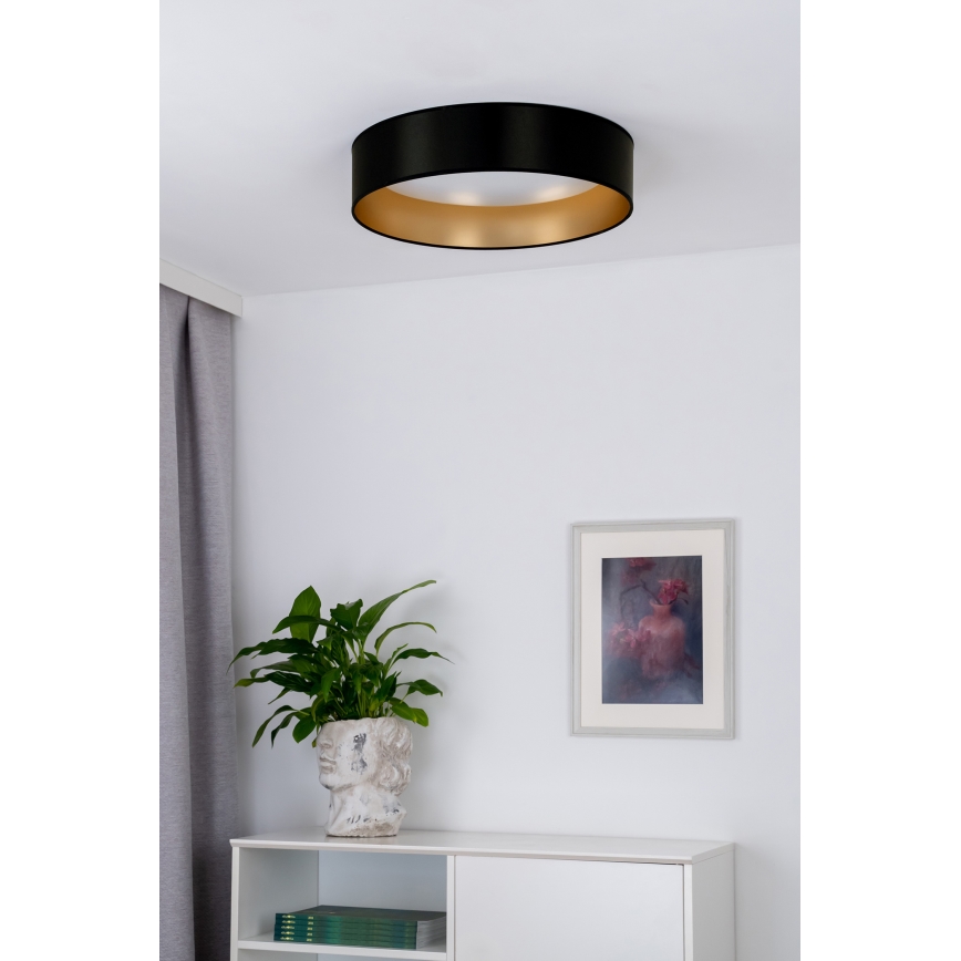 Duolla - LED Stropna svetilka ROLLER LED/24W/230V pr. 45 cm črna/zlata