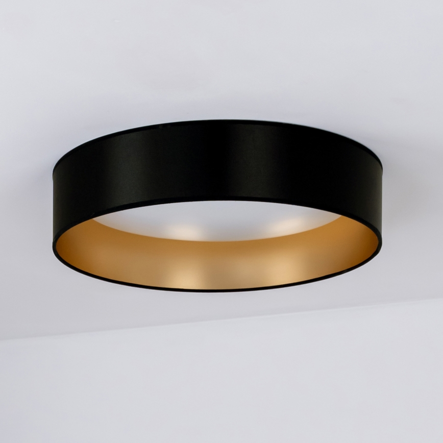 Duolla - LED Stropna svetilka ROLLER LED/24W/230V pr. 45 cm črna/zlata