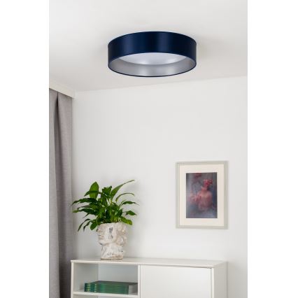 Duolla - LED Stropna svetilka ROLLER LED/24W/230V pr. 45 cm modra/srebrna