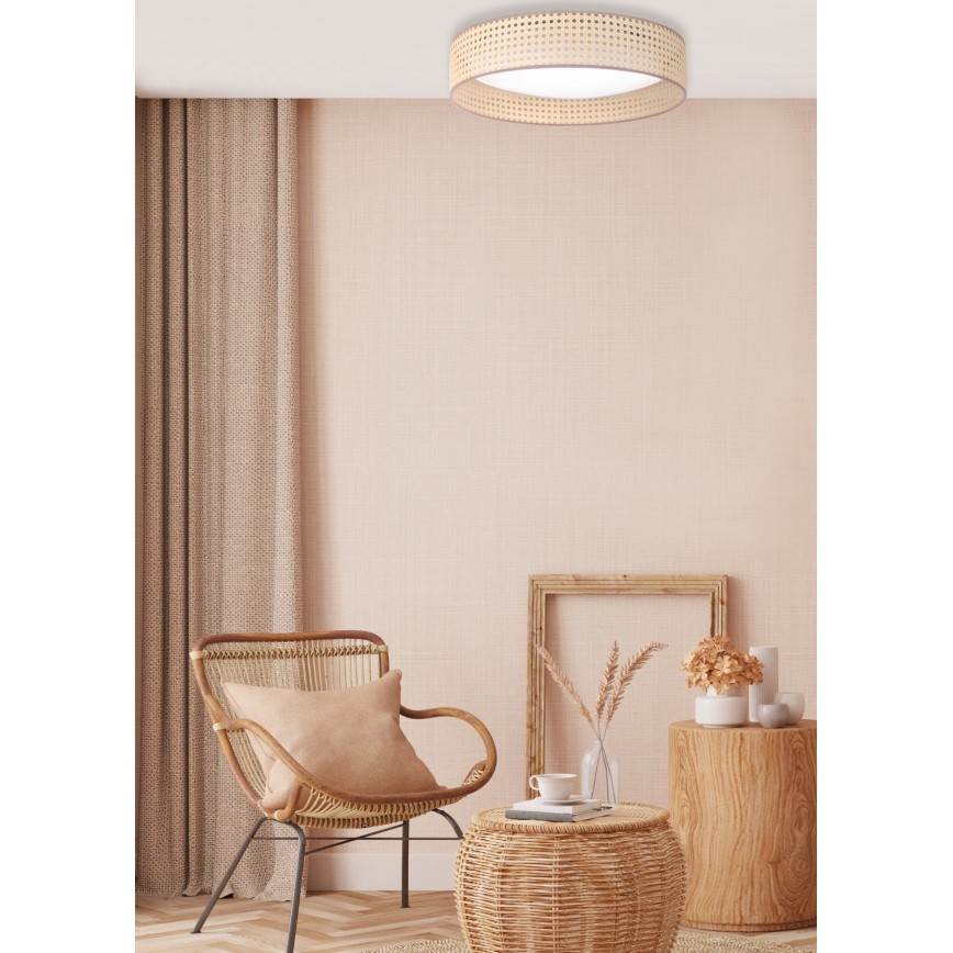 Duolla - LED Stropna svetilka ROLLER LED/24W/230V pr. 45 cm ratan