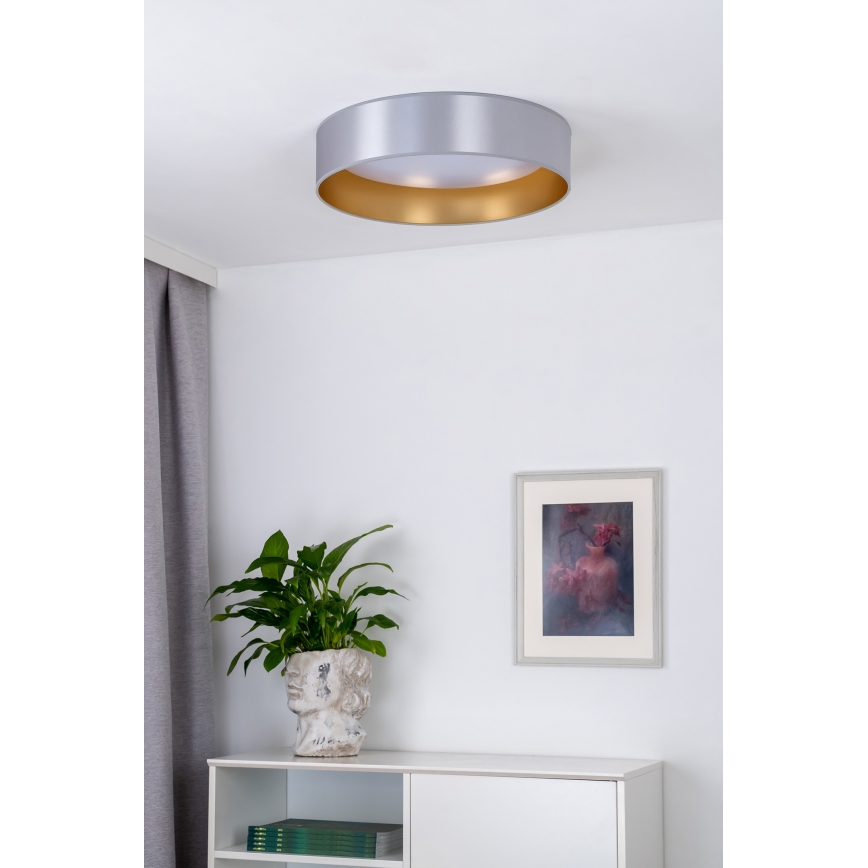 Duolla - LED Stropna svetilka ROLLER LED/24W/230V pr. 45 cm srebrna/zlata