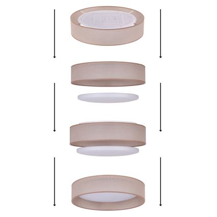 Duolla - LED Stropna svetilka ROLLER LED/24W/230V pr. 45 cm svetlo siva