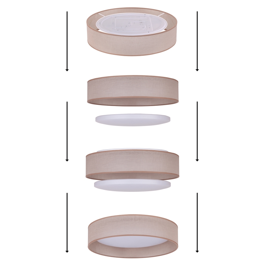 Duolla - LED Stropna svetilka ROLLER LED/24W/230V pr. 45 cm svetlo siva