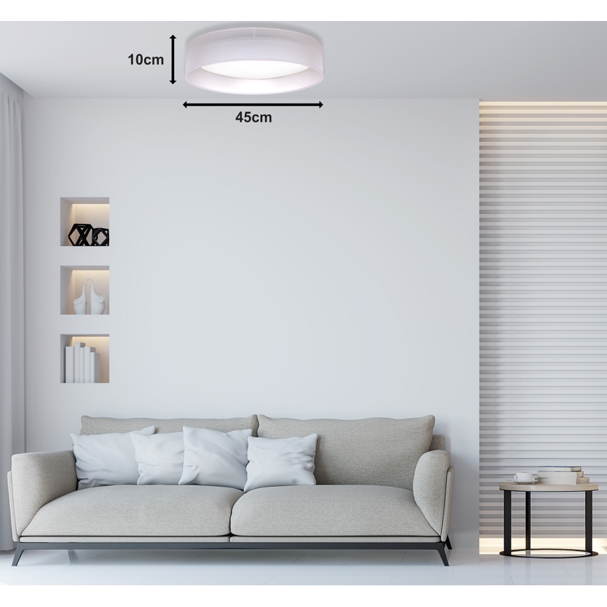 Duolla - LED Stropna svetilka ROLLER LED/24W/230V pr. 45 cm svetlo siva