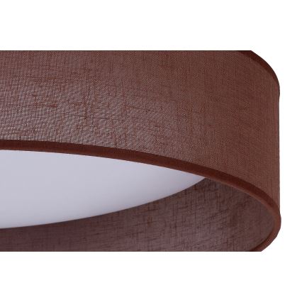 Duolla - LED Stropna svetilka ROLLER LED/24W/230V temen pr. 45 cm rjava