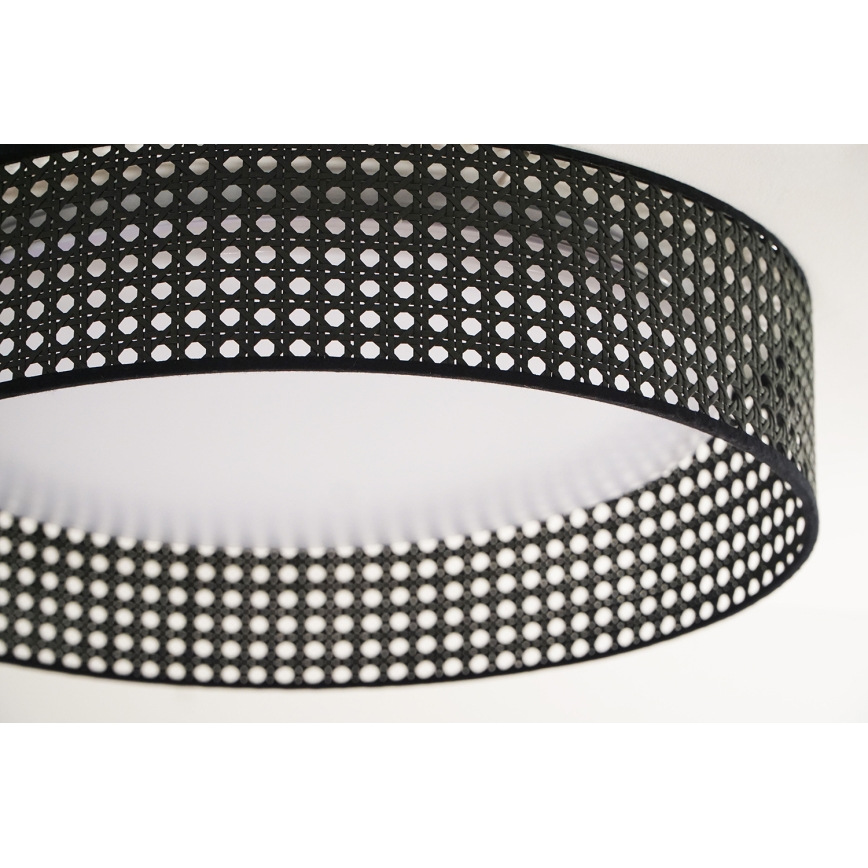 Duolla - LED Stropna svetilka ROLLER RATTAN LED/24W/230V pr. 45 cm črna