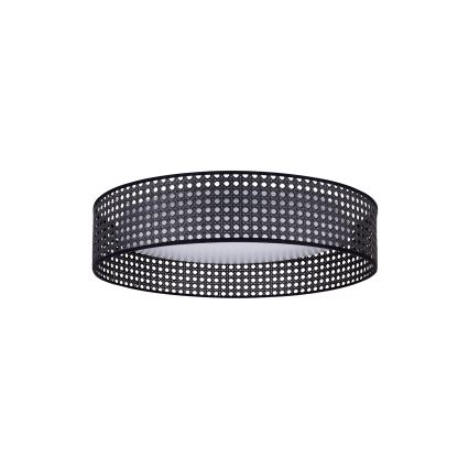 Duolla - LED Stropna svetilka ROLLER RATTAN LED/24W/230V pr. 45 cm črna