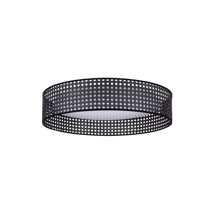 Duolla - LED Stropna svetilka ROLLER RATTAN LED/24W/230V pr. 45 cm črna