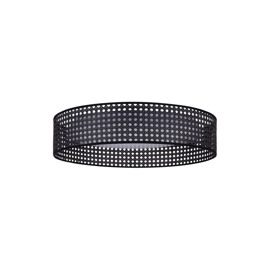Duolla - LED Stropna svetilka ROLLER RATTAN LED/24W/230V pr. 45 cm črna
