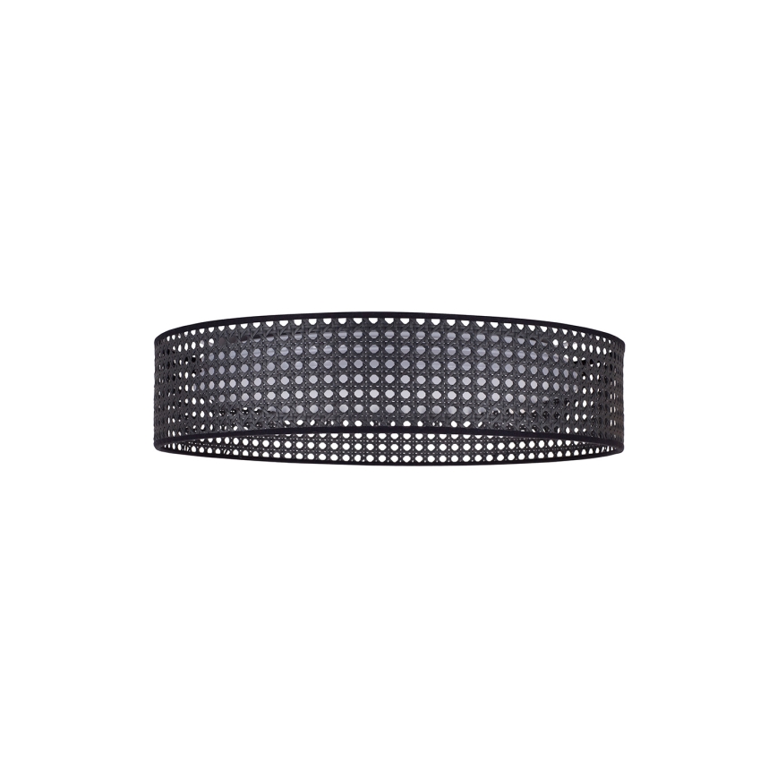 Duolla - LED Stropna svetilka ROLLER RATTAN LED/24W/230V pr. 45 cm črna