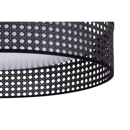 Duolla - LED Stropna svetilka ROLLER RATTAN LED/24W/230V pr. 45 cm črna
