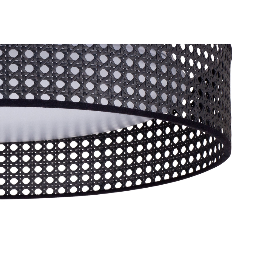 Duolla - LED Stropna svetilka ROLLER RATTAN LED/24W/230V pr. 45 cm črna
