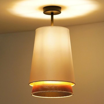 Duolla - Lestenec BELL SHINY 1xE27/15W/230V pr. 25 cm bela/baker