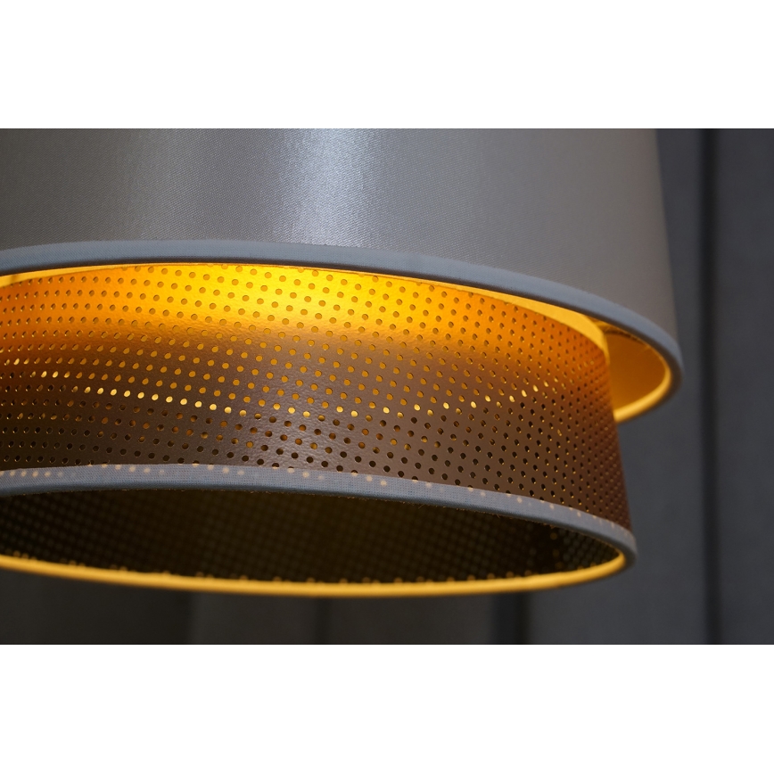 Duolla - Lestenec BELL SHINY 1xE27/15W/230V pr. 25 cm bela/baker