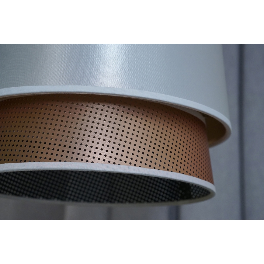 Duolla - Lestenec BELL SHINY 1xE27/15W/230V pr. 25 cm bela/baker
