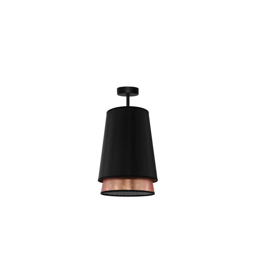 Duolla - Lestenec BELL SHINY 1xE27/15W/230V pr. 25 cm črna/baker