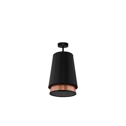 Duolla - Lestenec BELL SHINY 1xE27/15W/230V pr. 25 cm črna/baker